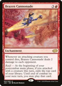 Brazen Cannonade Jumpstart 2022 NM MTG - Image 1
