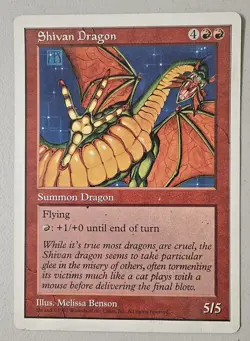 Shivan Dragon (Oversized 6X9) Promo (1990's) NON Playable - Image 1