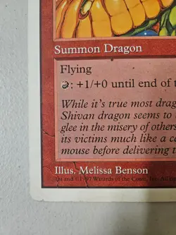 Shivan Dragon (Oversized 6X9) Promo (1990's) NON Playable - Image 4