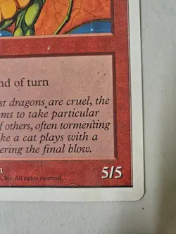 Shivan Dragon (Oversized 6X9) Promo (1990's) NON Playable - Image 5