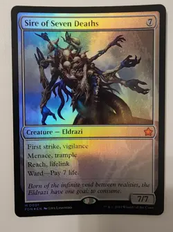 Mtg Foundations Sire Of Seven Deaths NM Foil - Image 1
