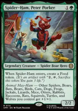 FOIL Spider-Ham, Peter Porker - #114 Rare Marvel's Spider-Man - Image 1