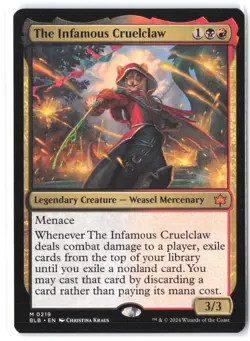 The Infamous Cruelclaw #219 Bloomburrow NM - Image 1