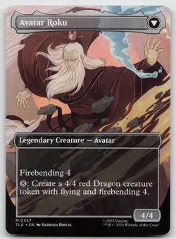 The Legend of Roku (Borderless) M Foil Avatar: The Last Airbender 357 NM - Image 2