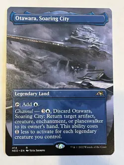 Otawara, Soaring City (Borderless) Kamigawa: Neon Dynasty Regular 414 Mtg Magic - Image 2