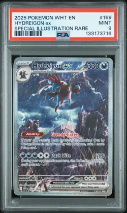 2025 Pokemon Wht En-White Flare #169 Hydreigon Ex SIR PSA 9 - Image 1