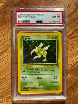 1999 POKEMON JUNGLE 10 SCYTHER-HOLO PSA 8 - Image 1