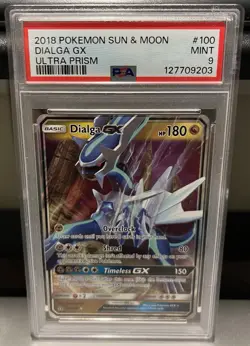 Pokemon Dialga GX Ultra Prism #100/156 - PSA 9 Mint (2018) - Image 1