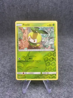 Pokemon TCG Petilil Sun & Moon: Guardians Rising 4/145 Reverse Holo Common NM - Image 1