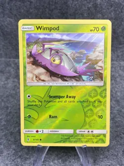 Pokemon TCG Wimpod Sun & Moon: Guardians Rising 8/145 Reverse Holo Common MP - Image 1