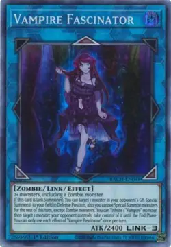 ( VAMPIRE FASCINATOR ) - Super - BACH-EN048 - 1st NM - Yu-Gi-Oh Battle of Chaos - Image 1