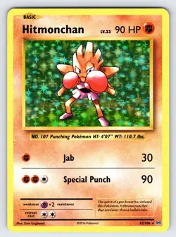 Hitmonchan 62/108 2016 XY Evolutions Pokemon Card TCG Nintendo Holo Rare - VLP - Image 1