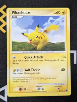Pikachu 70/100 Common D&P Majestic Dawn Pokemon Card TCG - Image 1