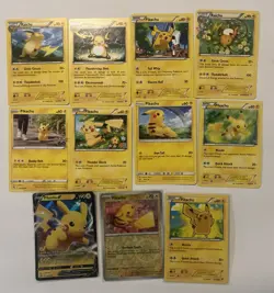Pokemon All Pikachus! 11 Card Lot Bundle Bulk Collection - Reverse Holo - Image 1