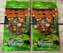 1999 Japanese Donkey Kong Country DKC TCG Trading Card Game Booster Pack Lot x2 - Image 1