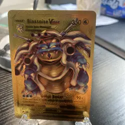 Pokemon Blastoise VMAX Gold Foil Fan Art Card HP 350 G-Max Geyser 🔥🔥🔥 - Image 1