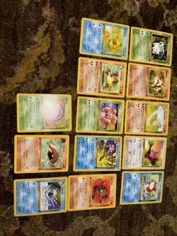 Lot Of 13 First Edition Non-holo Common And Uncommon English Cards - Image 1