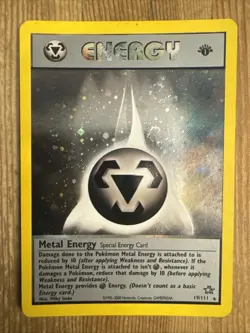 Metal Energy 19/111 Neo Genesis 1st Edition Holo WOTC Pokemon Card MP/SWIRLS - Image 1