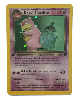 Pokemon Dark Slowbro 1st Edition Rare Holo Card 12/82 Vintage Team Rocket NM LP - Image 1