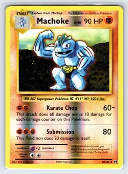 Machoke 58/108 2016 Evolutions Pokemon Card Reverse Holo Uncommon - Nm - Image 1