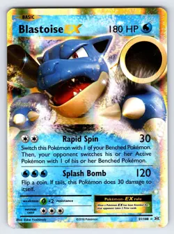Blastoise EX 21/108 2016 XY Evolutions Pokemon Card TCG Ultra Rare Holo - Nm/Vlp - Image 1