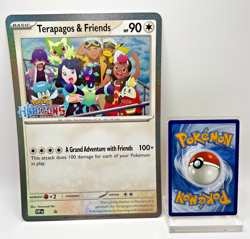 Terapagos & Friends Pokemon OVERSIZE Card 2024 SVP Black Star Promo Jumbo - Image 2