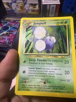 Pokemon TCG Jumpluff Neo Genesis Holo Unlimited Rare Card - Image 1