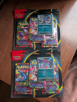 Pokemon TCG Mega Evolution Phantasmal Flames Triple Blister Pack New and Sealed - Image 1
