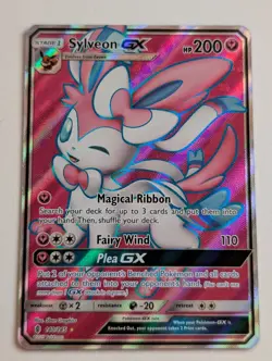 Sylveon GX 140/145 2017 Full Art Holo Ultra Rare Pokemon Guardians Rising LP - Image 1