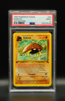 Kabuto 1st Edition 1999 Pokemon Fossil #50 WOTC PSA 9 Newly Graded - Image 1