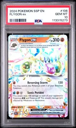 FLYGON ex 2024 Pokemon Surging Sparks #106 PSA 10 GEM *bt - Image 1