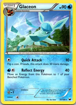Glaceon 30/108 Rare Dark Explorers NM Pokemon TCG - Image 1