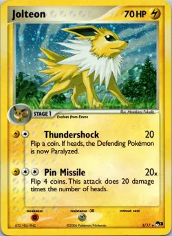 Jolteon 003/017 POP Series 3 Holo Pokemon TCG MP - Image 1