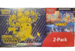 Pokemon TCG Surging Sparks 2 Pack Elite Trainer Box & Booster Bundle - Image 1