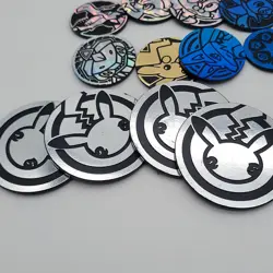 Pokemon Coin Lot 54 Count Game Chips Foil Purple Energy Unsearched Mix Lot Burn - Image 2