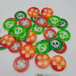 Pokemon Coin Lot 54 Count Game Chips Foil Purple Energy Unsearched Mix Lot Burn - Image 5