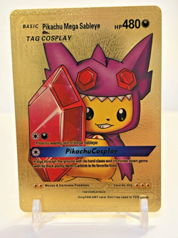 Pokemon Pikachu Mega Sableye Cosplay No. 005 Gold Foil Fan Art - Image 1