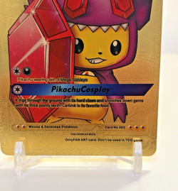 Pokemon Pikachu Mega Sableye Cosplay No. 005 Gold Foil Fan Art - Image 2