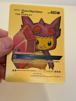 Pokemon Pikachu Mega Sableye Cosplay No. 005 Gold Foil Fan Art - Image 4