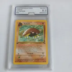 Kabuto 50/62 1st Edition Regular Non Holo WoTC Pokemon Fossil Set LP English - Image 1