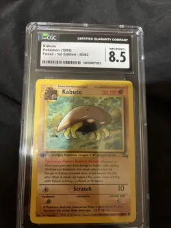 Pokemon TCG Kabuto Fossil 50/62 Regular 1st Edition Common - Image 1