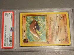 Vintage 1999 Pokemon Fossil #50 Kabuto, 1st Edition, PSA Slabbed, Collectors - Image 1