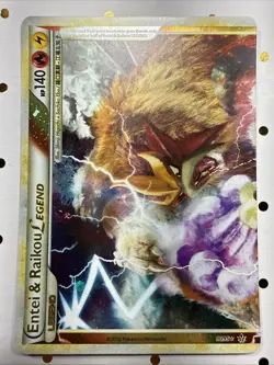 Entei Raikou Legend HeartGold SoulSilver Triumphant Full Art Rare 2010 Pokemon - Image 1