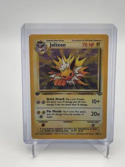 1999 Pokemon TCG Jungle Set Jolteon Holo Rare 1st Edition 4/64 MP WOTC Nintendo - Image 1