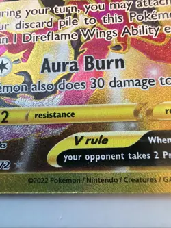 Pokemon TCG Brilliant Stars Galarian Moltres v Gold SR Card 183/172 NM/M - Image 3