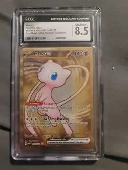 Mew EX #205 Metal Gold Card 2023 Scarlet & Violet 151 Card 205/165 - Image 1