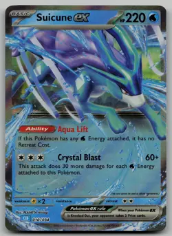 Suicune ex Classic Collection Trading Card Game Classic 010/034 NM - Image 1