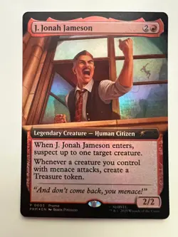 J. Jonah Jameson (Extended Art) Foil MagicCon Atlanta Exclusive MTG Spiderman 03 - Image 1