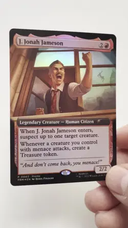 J. Jonah Jameson (Extended Art) Foil MagicCon Atlanta Exclusive MTG Spiderman 03 - Image 2