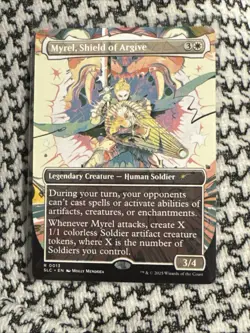 SLC Myrel, Shield of Argive Borderless MTG Encyclopedia Secret Lair Non-Foil - Image 1